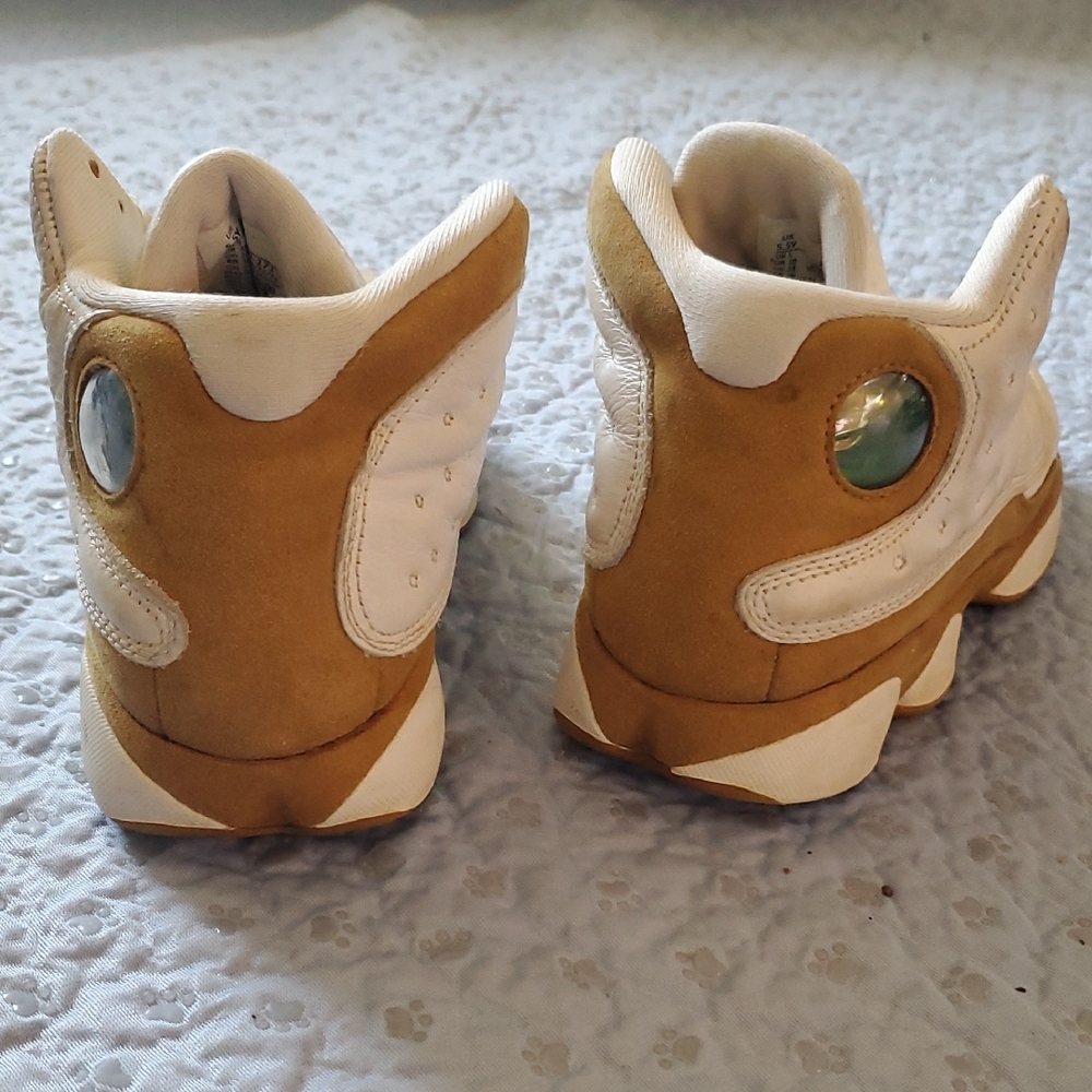 Kids White and Tan Shoes